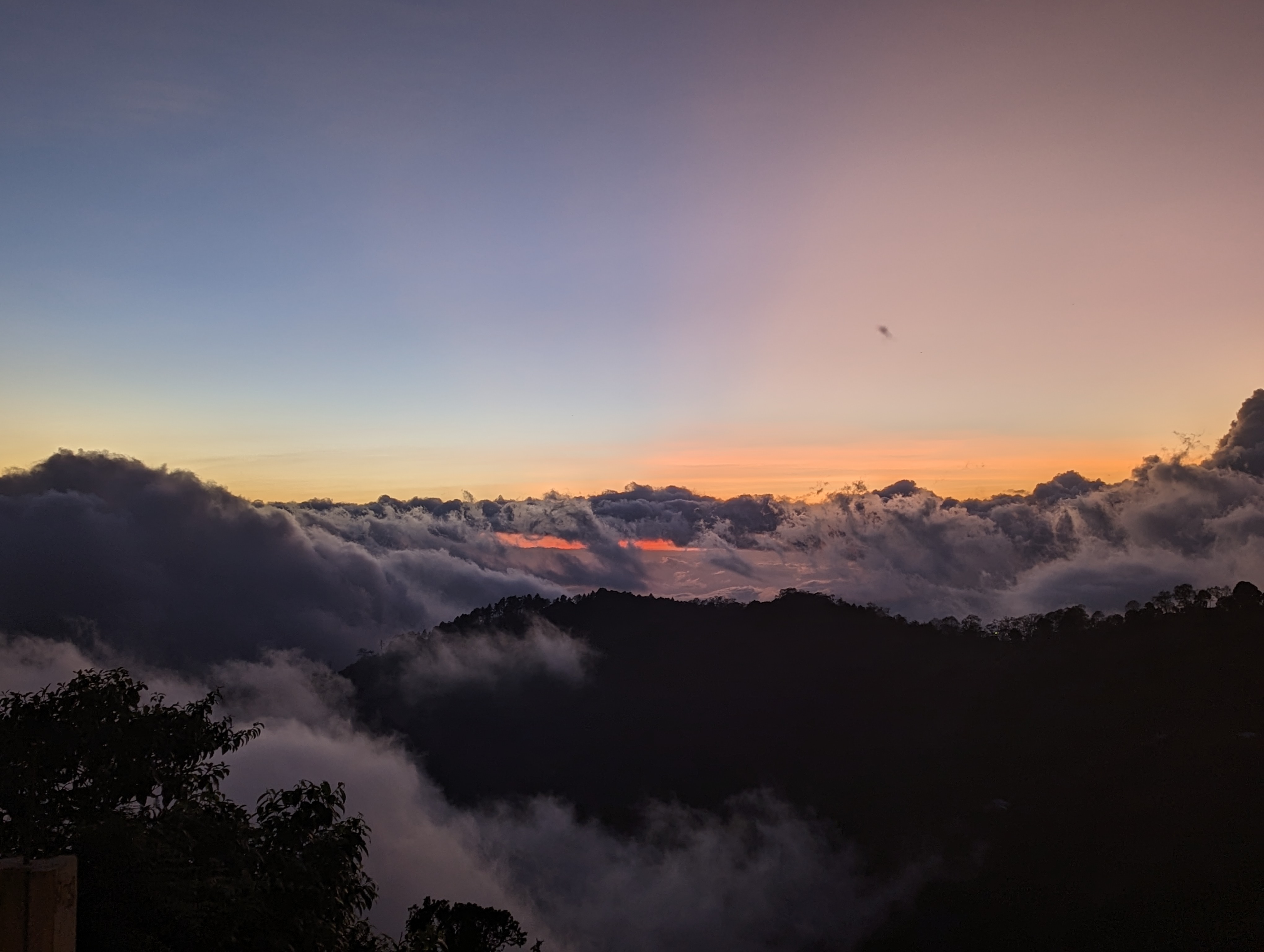 costa rica, sommet, soleil, coucher, lever, vue, panorama, trail, trek, sommet, nuage
