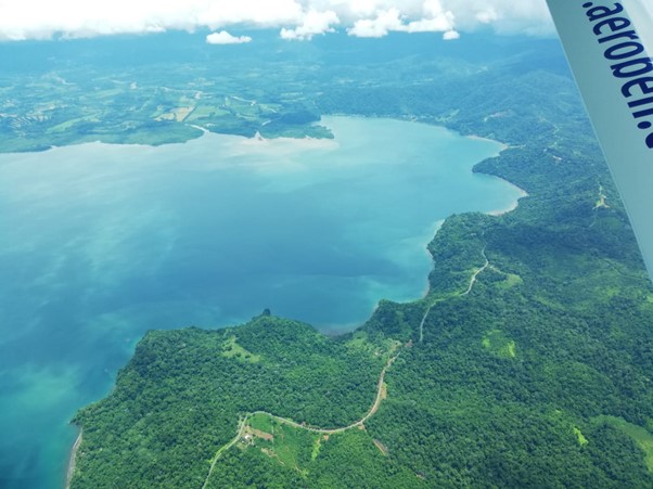 Golfo Dulce fjord tropical vu du ciel