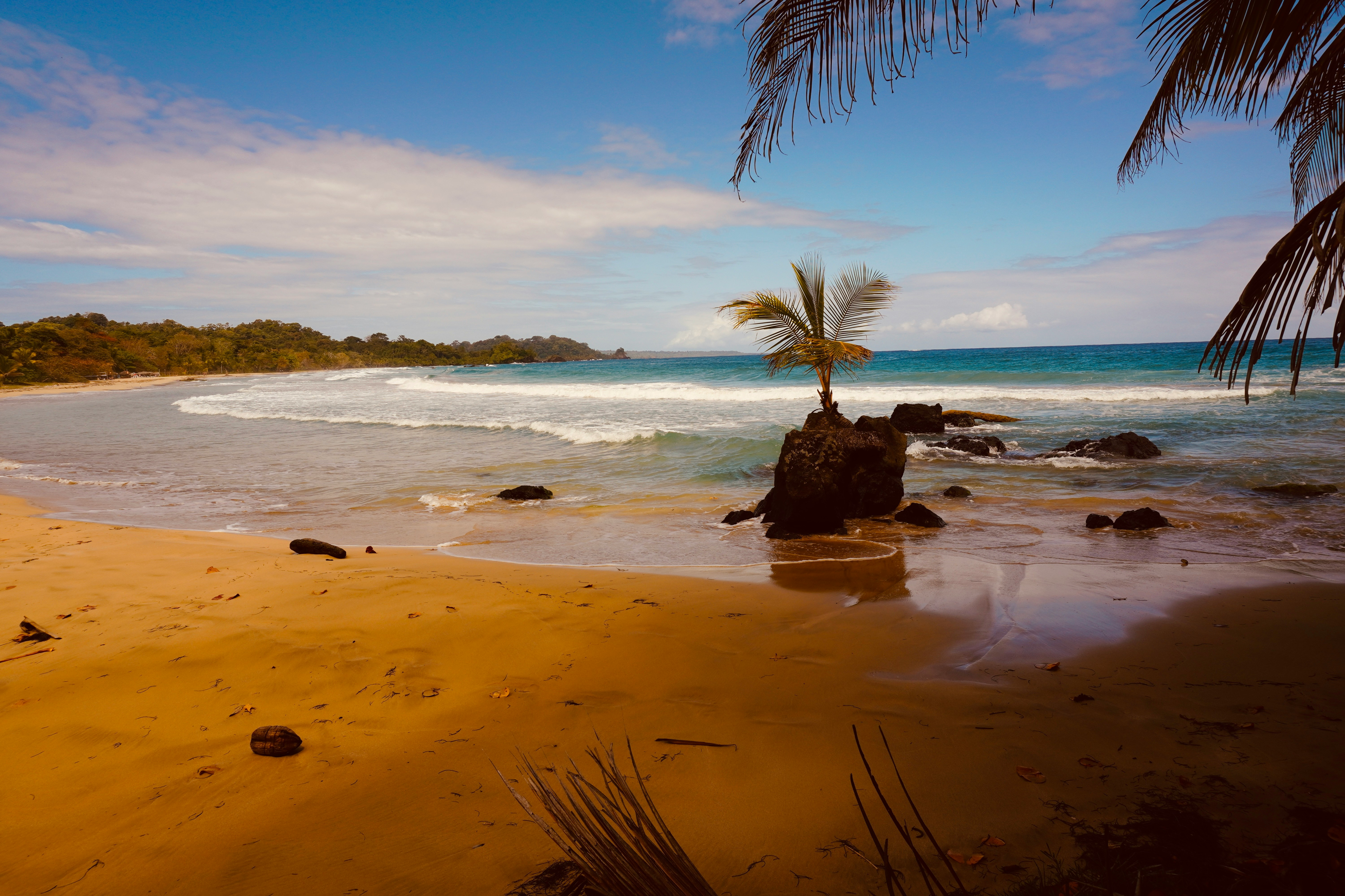 Vue depuis la plage Rana Roja, Isla Bastimentos, Bocas del Toro
