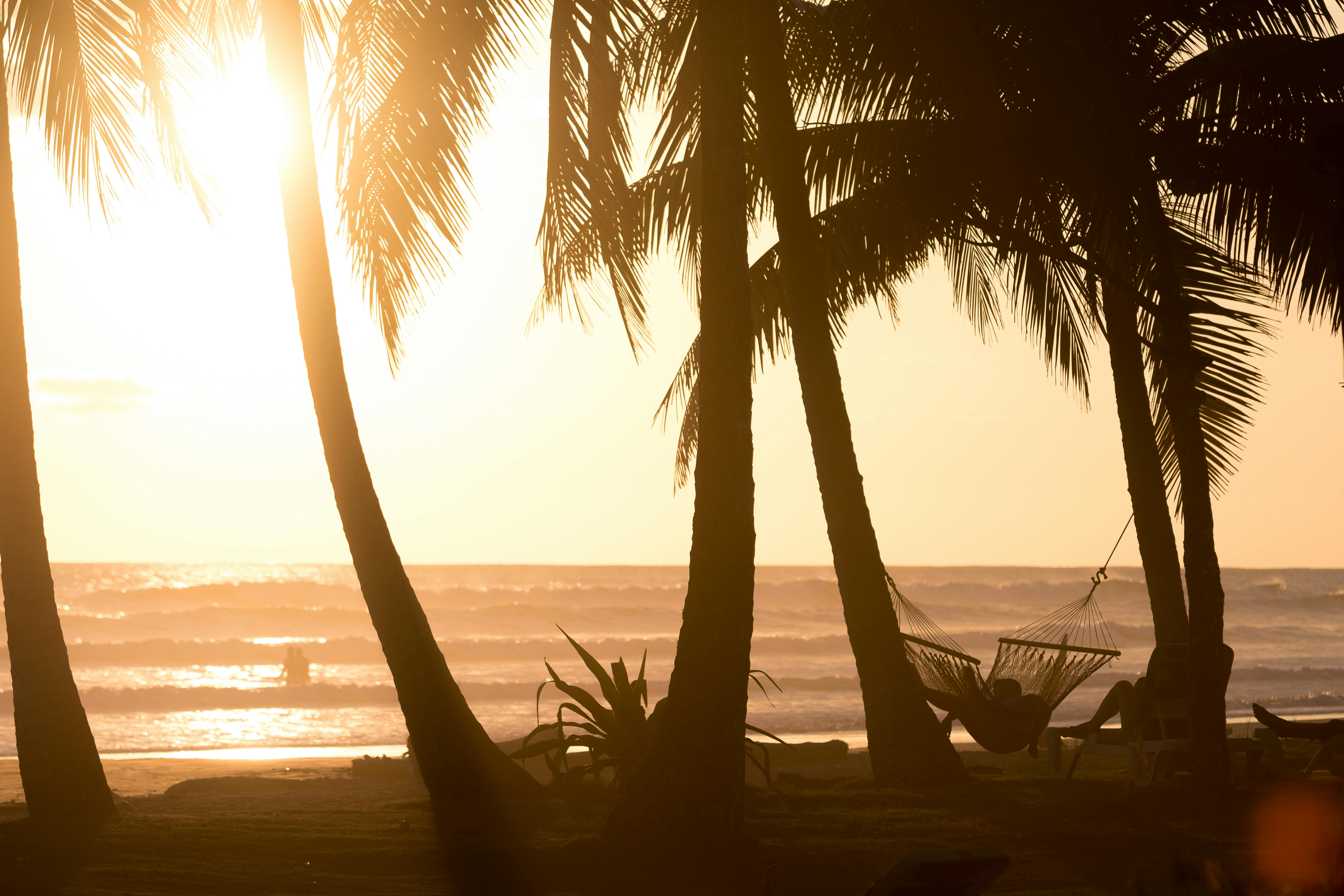 Plage Costa Rica coucher de soleil