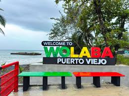 Puerto Viejo Old Harbour Wolaba Panneaux souvenir